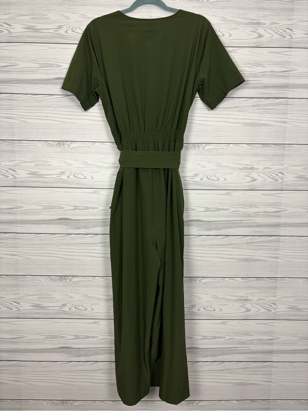 Duluth Trading Co. Nine to Fine synthetic jumpsuit size large NWT green - Picture 8 of 11